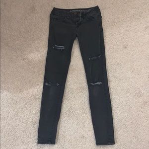 American Eagle black ripped jeans